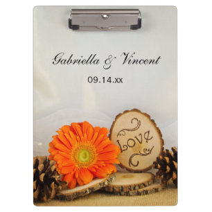 Rustic Daisy Woodland Wedding Planning Clipboard
