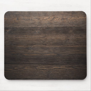 Rustic Dark brown WOOD LOOK texture Mouse Mat