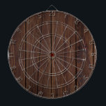 Rustic Dark Brown Wood Wooden Fence Country Style Dartboard<br><div class="desc">Rustic Dark Brown Wood Wooden Fence Photography Country Style Gift</div>
