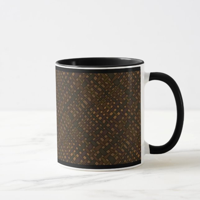 Rustic Dark Burlap with Glow Mug (Right)