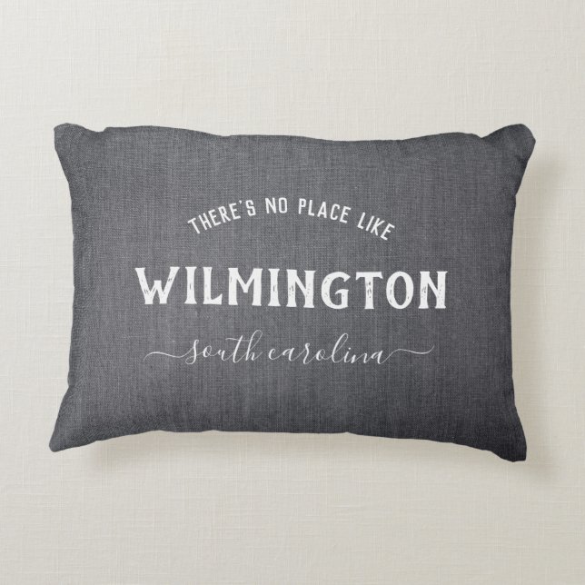 Rustic Dark Linen There's no place like Home House Decorative Cushion (Back)