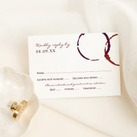 Rustic Dark Red Wine Stain Wedding