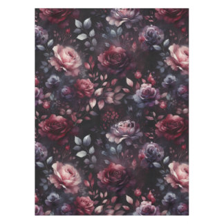 Rustic Dark Roses Tablecloth