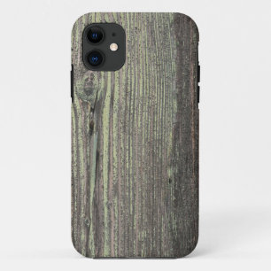 Rustic Dark Weathered Wood Background iPhone 11 Case
