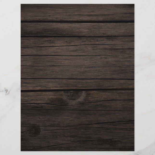 Rustic Dark Wood Craft Paper (Front)
