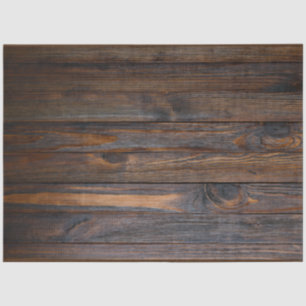 Rustic Dark Wood Tone Tissue Paper