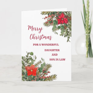 Rustic Daughter & Son in law Merry Christmas Card