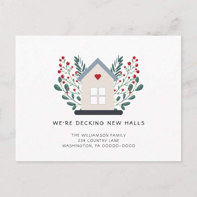 Rustic Decking New Halls for the Holidays Card  (Front)