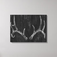 Rustic Deer Animal Head on Chalkboard