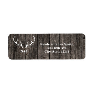 Rustic Deer Antlers & Carved Heart Wedding