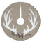 Rustic Deer Antlers Faux Burlap Family Name