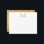 Rustic Deer Antlers Hunting Hunter Custom Name Card<br><div class="desc">This design features wood deer antlers with space for a name/text below. Click the customise button if you would like to adjust the design elements and/or further modify the text! Variations of this design, additional colours, as well as coordinating products are available in our shop, zazzle.com/store/doodlelulu. Contact us if you...</div>