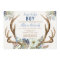 Rustic deer antlers Sweet boy Virtual Baby Shower