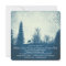 Rustic Deer Blue Country Trees Wedding Invitations