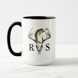 Rustic Deer Hunting Antlers Mug