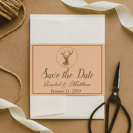 Rustic Deer Save the date