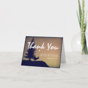 Rustic Deer Tree Wedding Thank You Cards