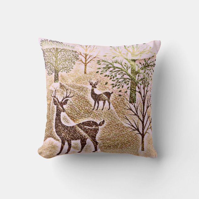 Rustic Deerscape Cushion (Front)