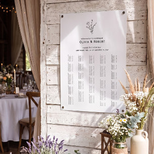 Rustic Delicate Alphabetical Wedding Sign