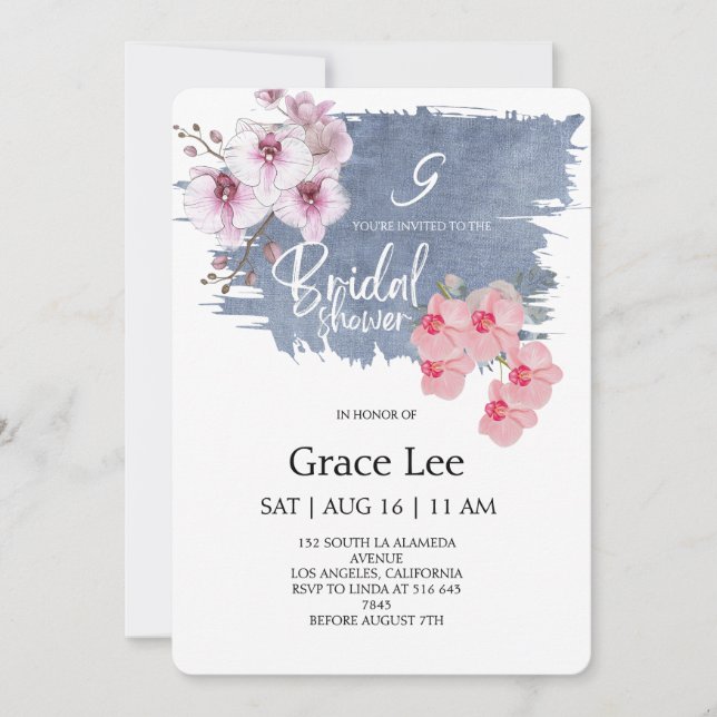 Rustic Denim Bridal Shower Invitation (Front)