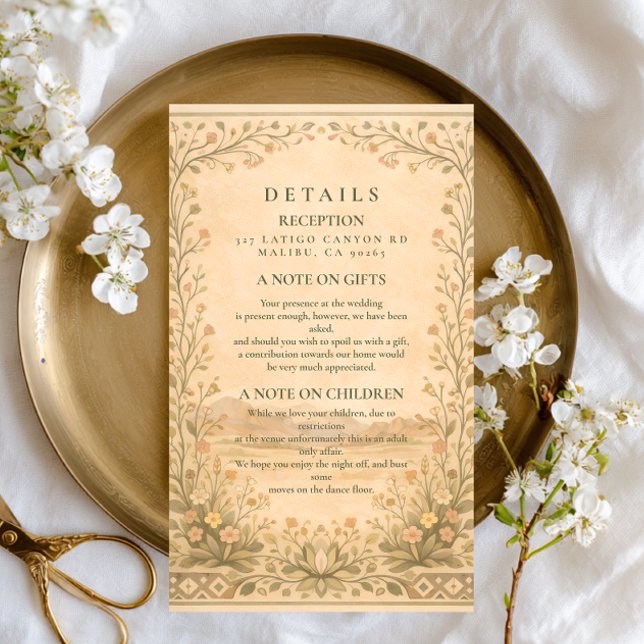 Rustic Desert Botanical Celebration Enclosure Card (Creator Uploaded)