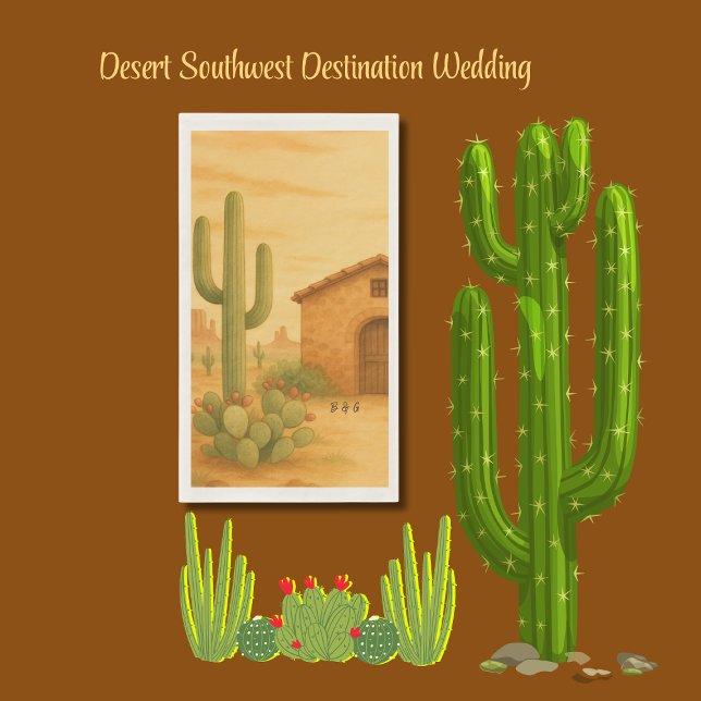 Rustic Desert Southwest Boho Wedding  Napkin (Creator Uploaded)