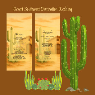 Rustic Desert Southwest Terracotta Wedding Programme