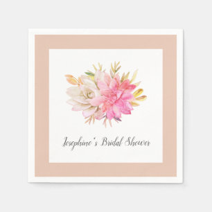 Rustic Desert Succulents Bridal Shower Napkin