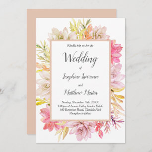 Rustic Desert Succulents Wedding Invitations