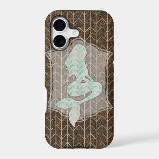Rustic Design With Shabby Mermaid Silhouette