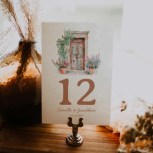 Rustic Destination Wedding Table Number