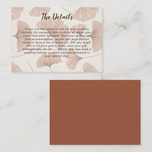 Rustic Details Terracotta Botanical Wedding Enclosure Card