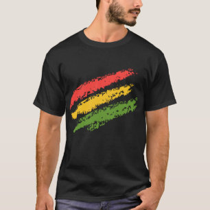 Rustic Diagonal Rasta Stripes T-Shirt