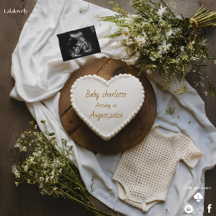 Rustic digital editable pregnancy announcement