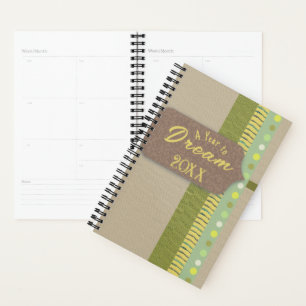 Rustic Digital Scrapbook Dream Green Tan Brown Planner