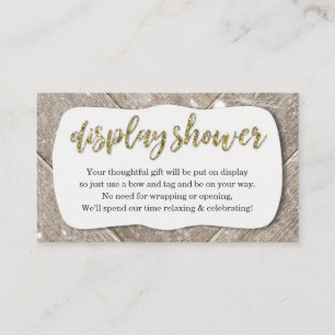 Rustic Display Shower Insert for Invitation