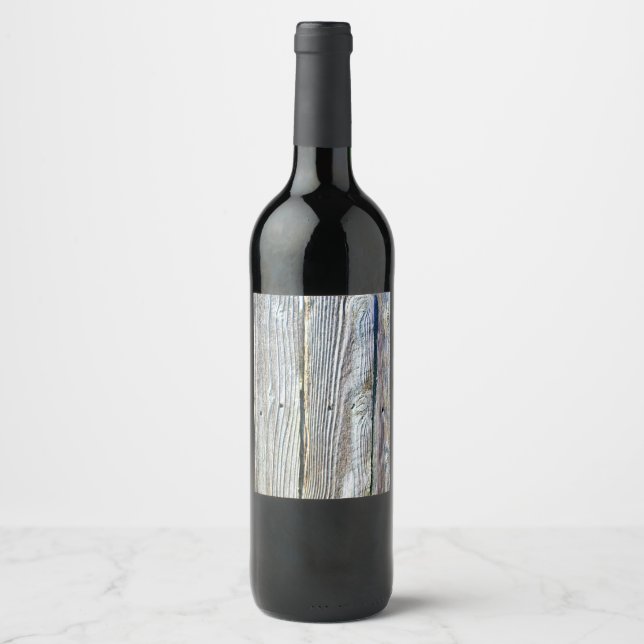 Rustic distressed barn wood wine label (Front)