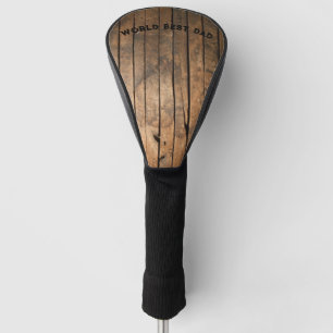 Rustic distressed dark outdoors Barn Wood pattern Golf Head Cover