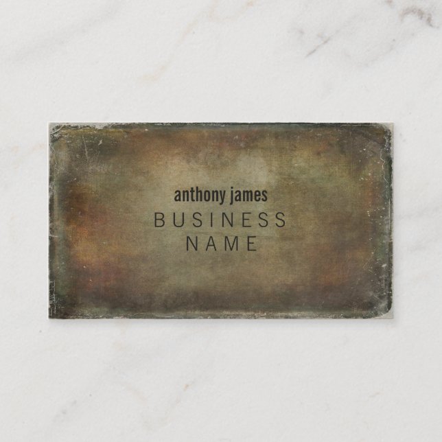 Rustic Distressed Grunge Mens Business Cards (Front)