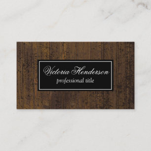 Rustic Distressed Wood Business Card
