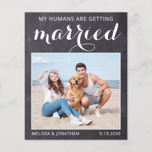Rustic Dog Wedding Photo Budget Save The Date Card