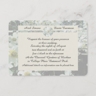 Rustic Dogwood Blossom Wedding Pastel Colour Suite Invitation