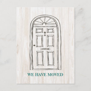 Rustic Door Moving Announcement Postcard
