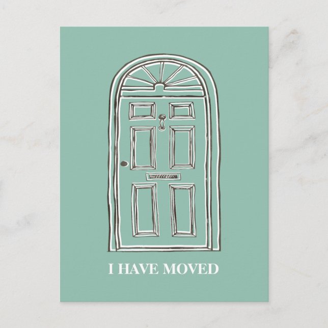 Rustic Door Moving Announcement Postcard (Front)