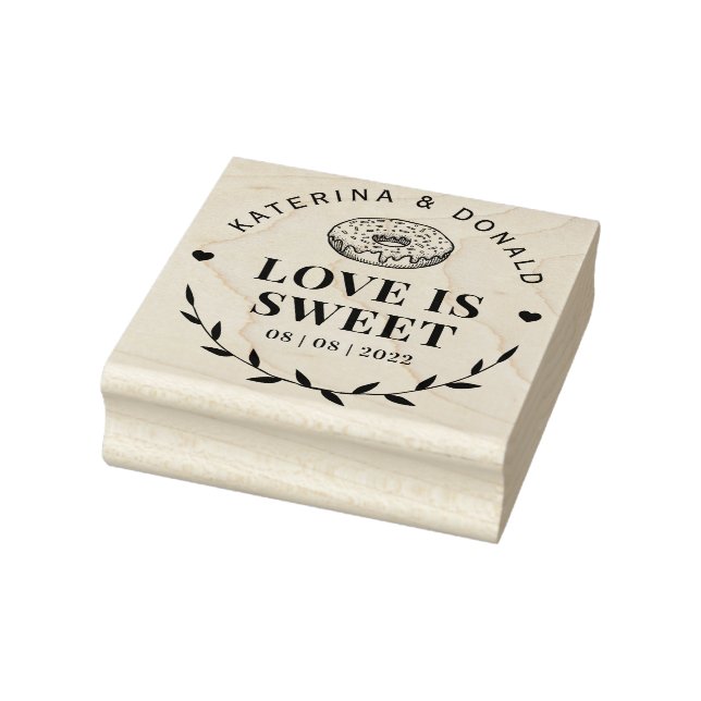 Rustic Doughnut Love is Sweet Self-inking Stamp (Stamp)