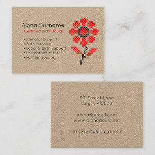 Rustic Doula Services Business Card 