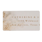 Rustic Dried flowers fall wedding return address 