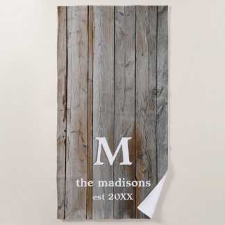 Rustic Driftwood Beach Towel