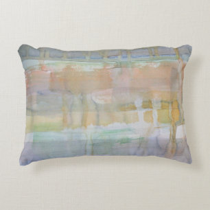 Rustic Drip Watercolor Print Decorative Cushion