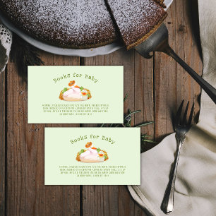 Rustic Duck Hatching Soon Books For Baby Shower Enclosure Card